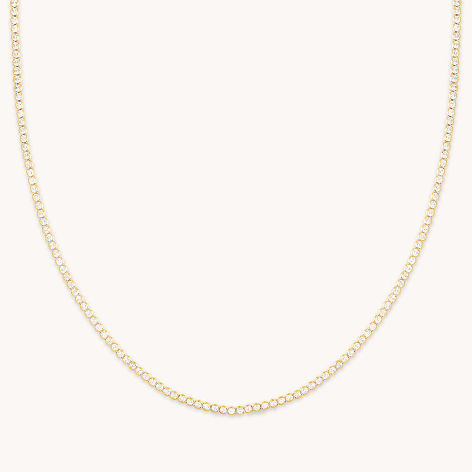 Gleam Tennis Chain Necklace in Gold