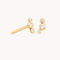 18k Gold Plated Jewellery - Gleam Crystal Stud Earrings in Gold - Stud Earrings - Astrid &amp; Miyu