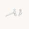 Earrings - Gleam Crystal Stud Earrings in Silver - Stud Earrings - Astrid &amp; Miyu
