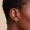 14k Gold Opal & Topaz - Cosmic Star Topaz Hoops in Solid Gold - Hoop Earrings - Astrid &amp; Miyu