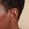 14k Gold Opal & Topaz - Cosmic Star Topaz Hoops in Solid White Gold - Hoop Earrings - Astrid &amp; Miyu
