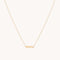Cosmic Star Topaz Bar Necklace in Solid Gold