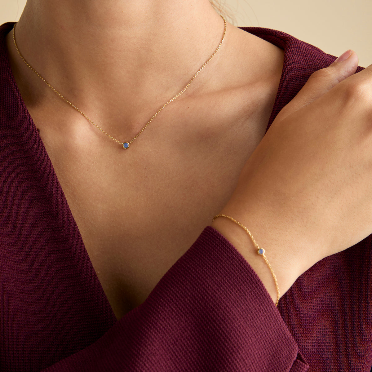 Opal Charm Bracelet in Gold-Astrid &amp; Miyu