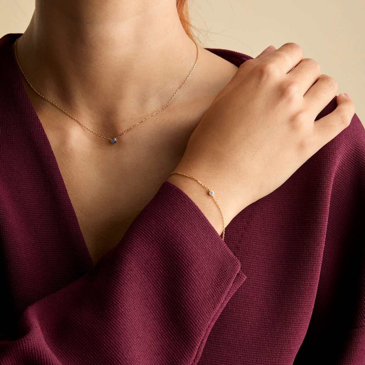 Opal Charm Bracelet in Gold-Astrid &amp; Miyu