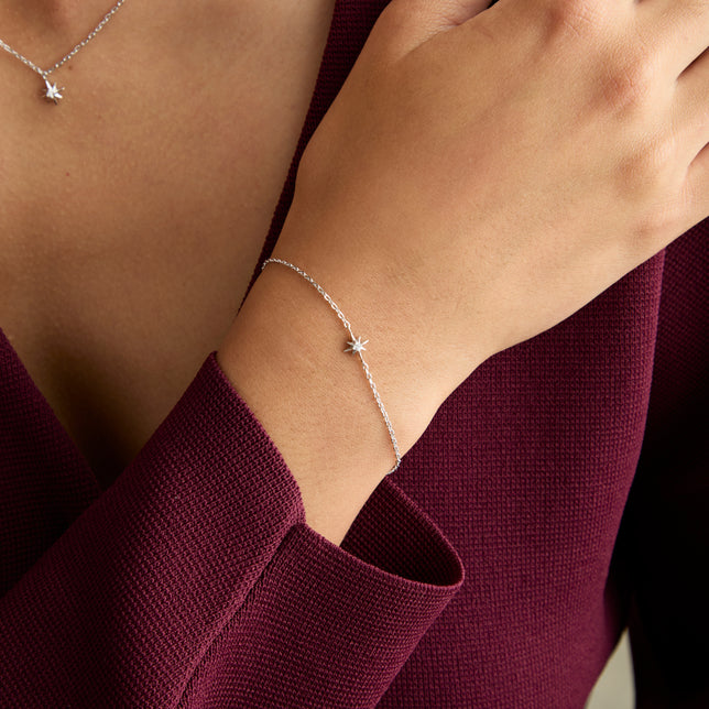 Shooting Star Charm Bracelet in Silver-Astrid & Miyu