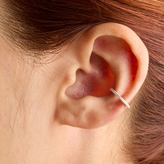 Crystal Ear Cuff in Silver-Astrid & Miyu