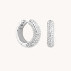 Bold Pavé Hoops in Silver-Astrid &amp; Miyu