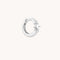 Square Crystal Single Hoop in Silver-Astrid &amp; Miyu