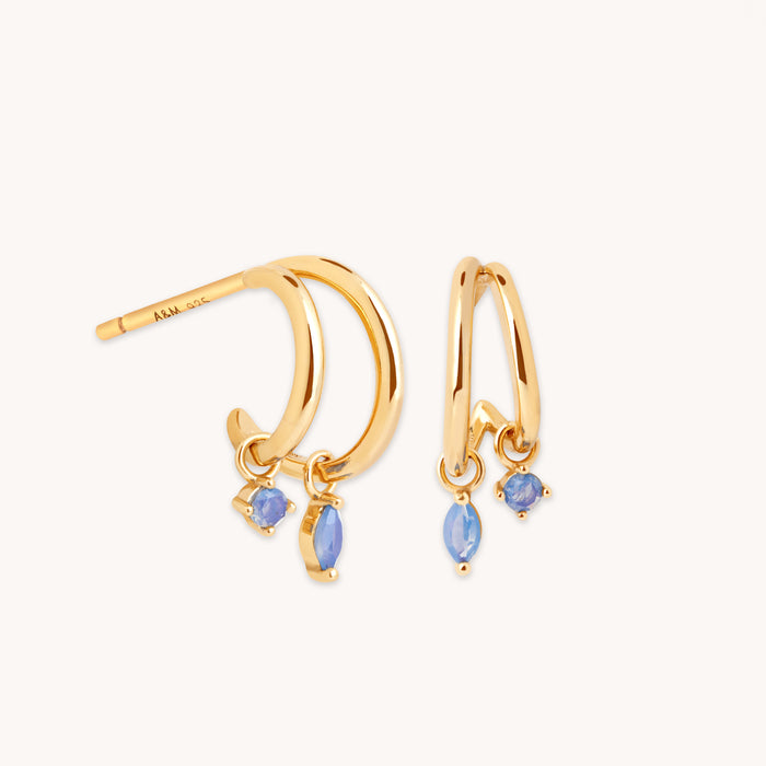 Opal Illusion Huggies in Gold-Astrid &amp; Miyu