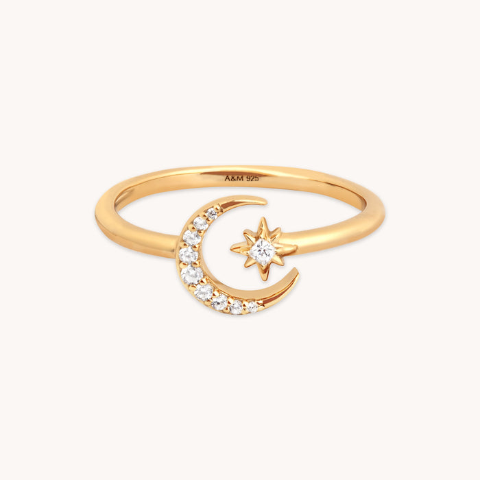 Star & Moon Wrap Ring-Astrid &amp; Miyu