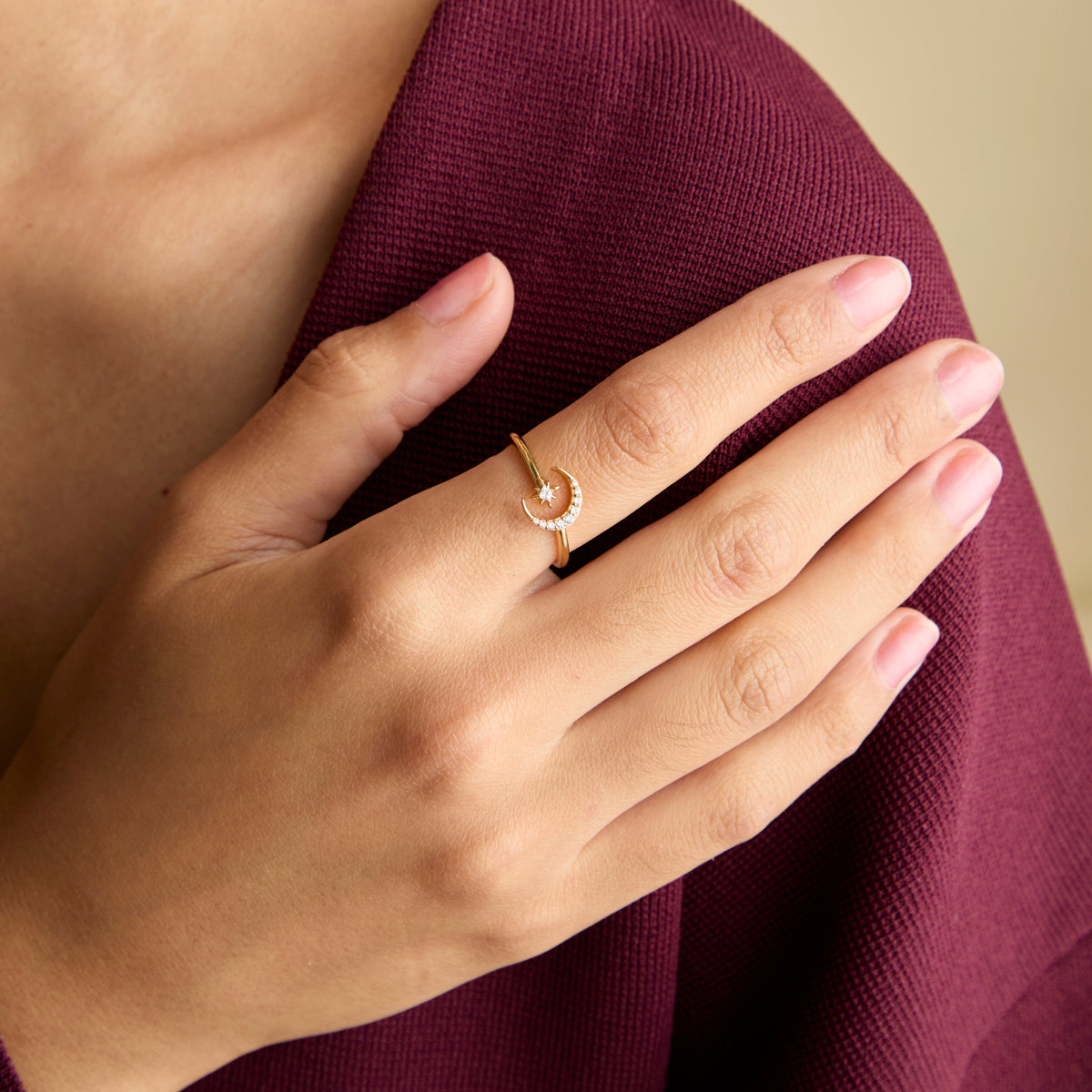 Star & Moon Wrap Ring-Astrid &amp; Miyu