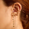 Crystal Chain Drop Stud Earrings-Astrid &amp; Miyu