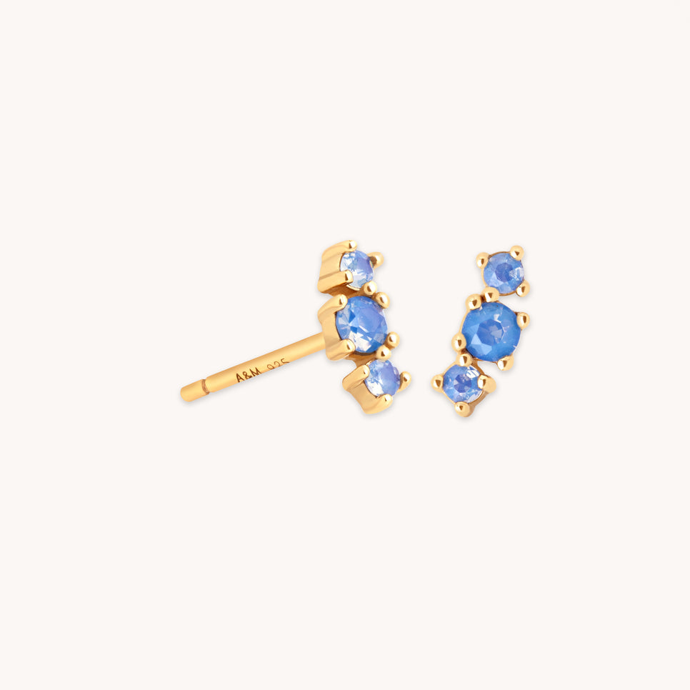 Opal Curved Stud Earrings in Gold-Astrid &amp; Miyu