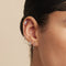 April White Topaz - Topaz Triple Pear Cluster Piercing Stud in Solid White Gold - Piercing Stud - Astrid &amp; Miyu
