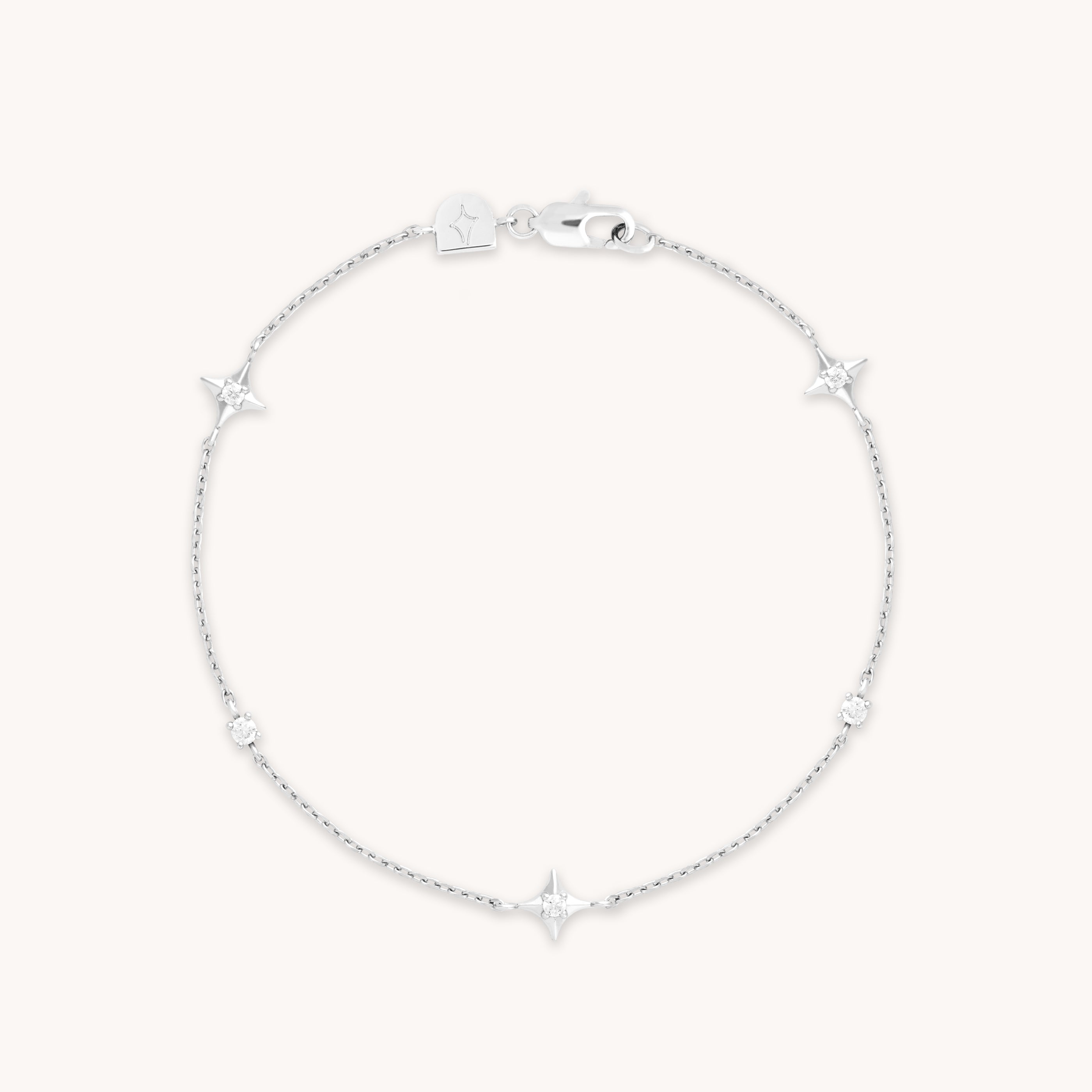 Cosmic Star Silver Charm Bracelet | Astrid & Miyu Bracelets
