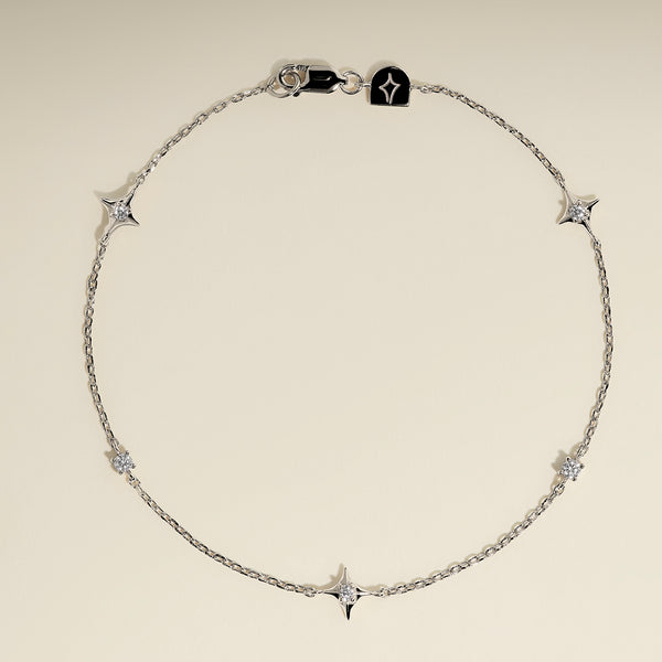Cosmic Star Charm Bracelet in Silver-Astrid &amp; Miyu