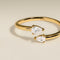 Crystal Pear Open Ring in Gold-Astrid &amp; Miyu