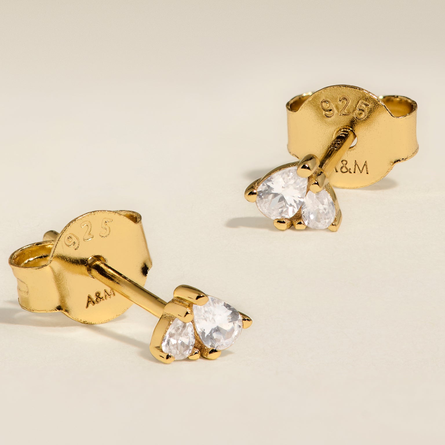 Pear Cluster Stud Earrings in Gold-Astrid &amp; Miyu