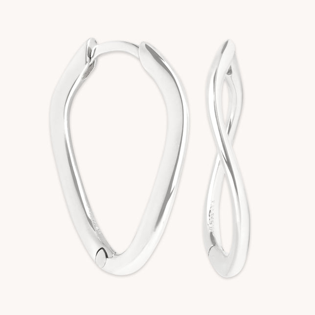 Infinite Hoops in Solid White Gold