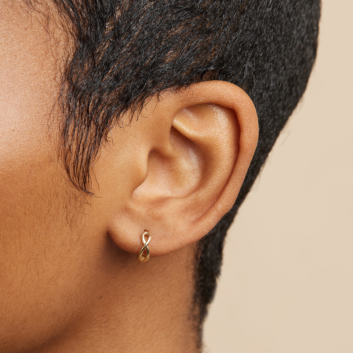 Earrings - Infinite Huggies in Solid Gold - Huggies - Astrid &amp; Miyu