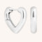 Earrings - Heart Open Hoops in Silver - Hoop Earrings - Astrid &amp; Miyu