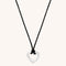 Mother of the Bride - Heart Charm Cord Necklace in Silver - Charm Necklaces - Astrid &amp; Miyu