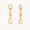 18k Gold Plated Jewellery - Infinite Drop Stud Earrings in Gold - Stud Earrings - Astrid &amp; Miyu