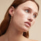 18k Gold Plated Jewellery - Infinite Drop Stud Earrings in Gold - Stud Earrings - Astrid &amp; Miyu