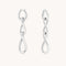 Infinite Drop Stud Earrings in Silver