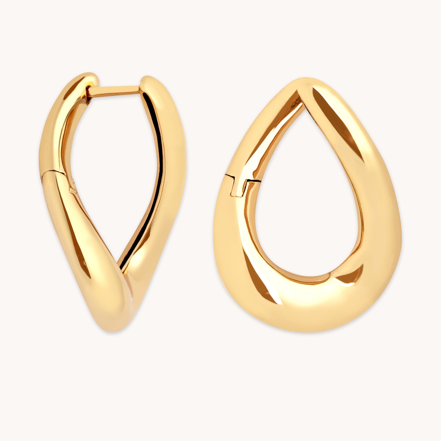 Molten Large Gold Hoops Astrid Miyu Earrings - Main Image