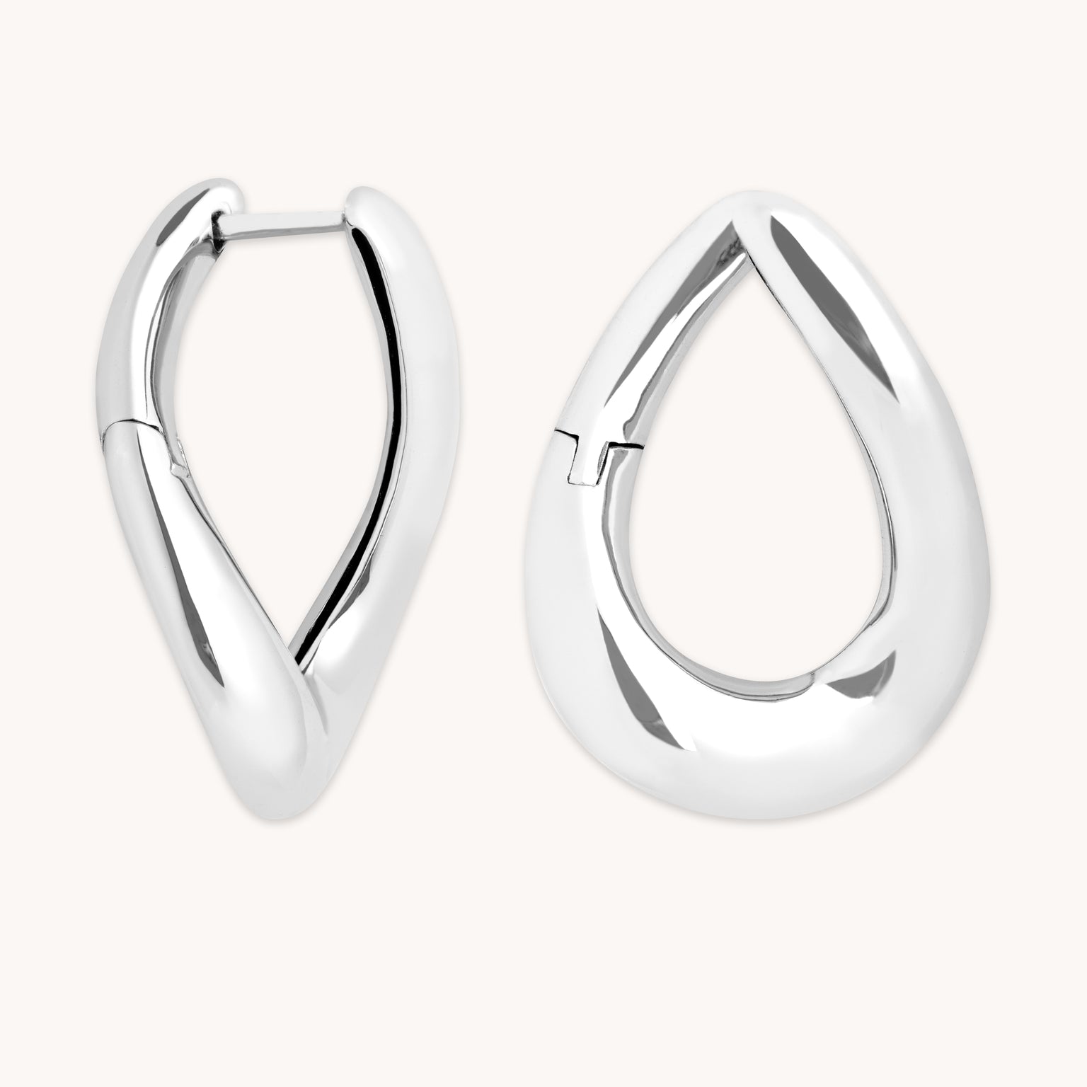 Molten Large Hoops in Silver-Astrid &amp; Miyu