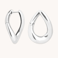 Molten Large Hoops in Silver-Astrid &amp; Miyu