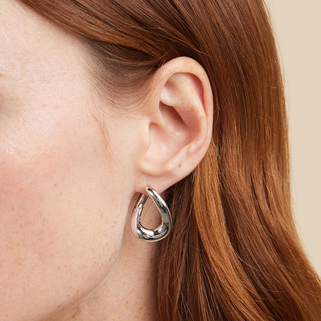Molten Large Hoops in Silver