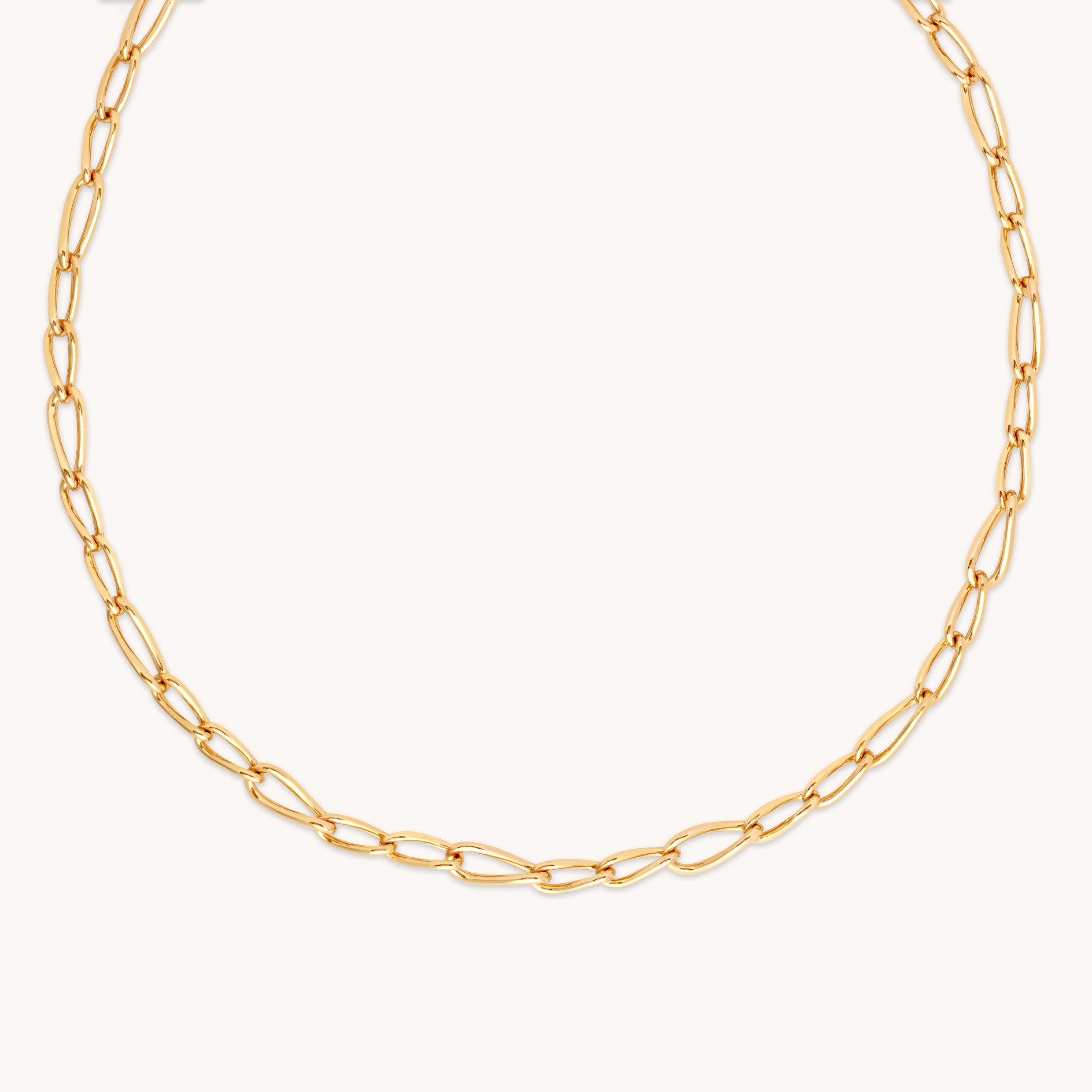 18k Gold Plated Jewellery - Infinite Chain Necklace in Gold - Chain Necklaces - Astrid &amp; Miyu