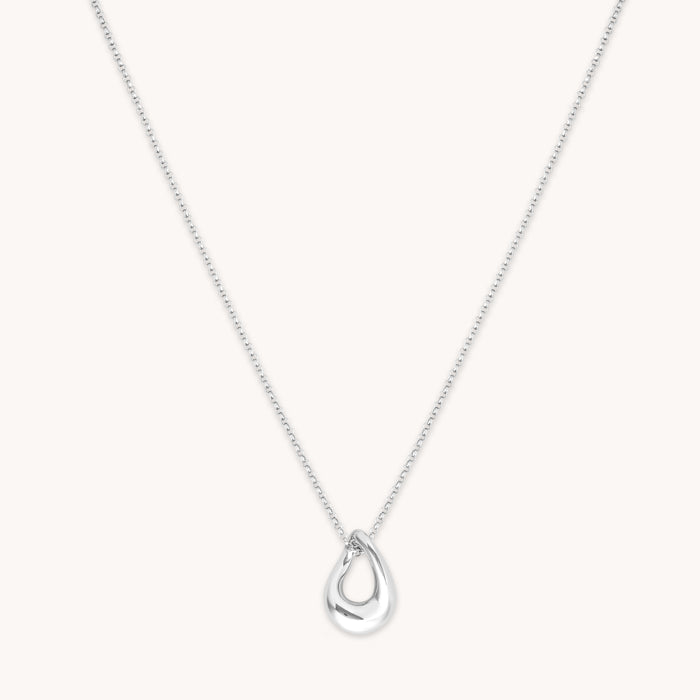 Molten Pendant Necklace in Silver