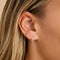 April White Topaz - White Topaz Pear Piercing Stud in Solid White Gold - Piercing Stud - Astrid &amp; Miyu