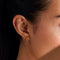 Earrings - Ridged Huggies in Solid Gold - Huggies - Astrid &amp; Miyu