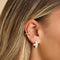 18k Gold Plated Jewellery - Aqua Chalcedony Ear Cuff in Gold - Ear Cuffs - Astrid &amp; Miyu