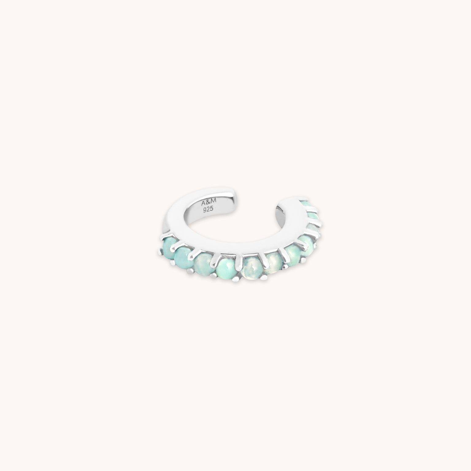 Dolce Collection - Aqua Chalcedony Ear Cuff in Silver - Ear Cuffs - Astrid &amp; Miyu