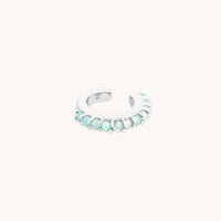 Dolce Collection - Aqua Chalcedony Ear Cuff in Silver - Ear Cuffs - Astrid &amp; Miyu