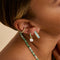 18k Gold Plated Jewellery - Aqua Chalcedony Ear Cuff in Gold - Ear Cuffs - Astrid &amp; Miyu