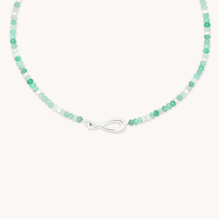 Dolce Collection - Dolce Beaded Necklace in Silver - Pendant Necklace - Astrid &amp; Miyu