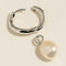 Serenity Pearl Charm Hoops in Silver-Astrid &amp; Miyu