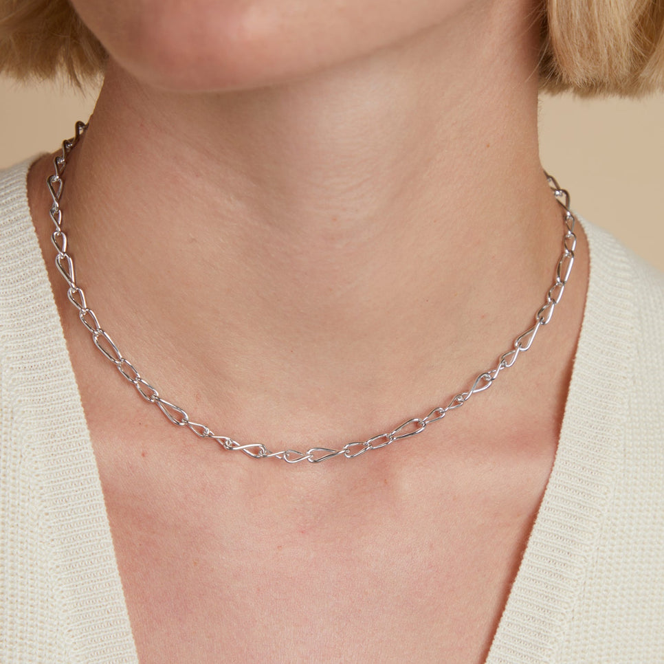 Charm Compatible Necklaces & Bracelets - Infinite Slim Chain Necklace in Silver - Chain Necklace - Astrid &amp; Miyu