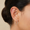 Flat Back Labret Studs - Alexandrite Pear Piercing Stud in Solid White Gold - Piercing Stud - Astrid &amp; Miyu