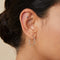 Flat Back Labret Studs - Clover Piercing Stud in Solid White Gold - Piercing Stud - Astrid &amp; Miyu