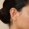 April White Topaz - White Topaz Cluster Piercing Stud in Solid Gold - Piercing Stud - Astrid &amp; Miyu