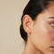 April White Topaz - White Topaz Cluster Piercing Stud in Solid Gold - Piercing Stud - Astrid &amp; Miyu
