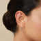 April White Topaz - White Topaz Cluster Piercing Stud in Solid White Gold - Piercing Stud - Astrid &amp; Miyu