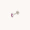 Purple Marquise Titanium Piercing Stud in Platinum-Astrid &amp; Miyu